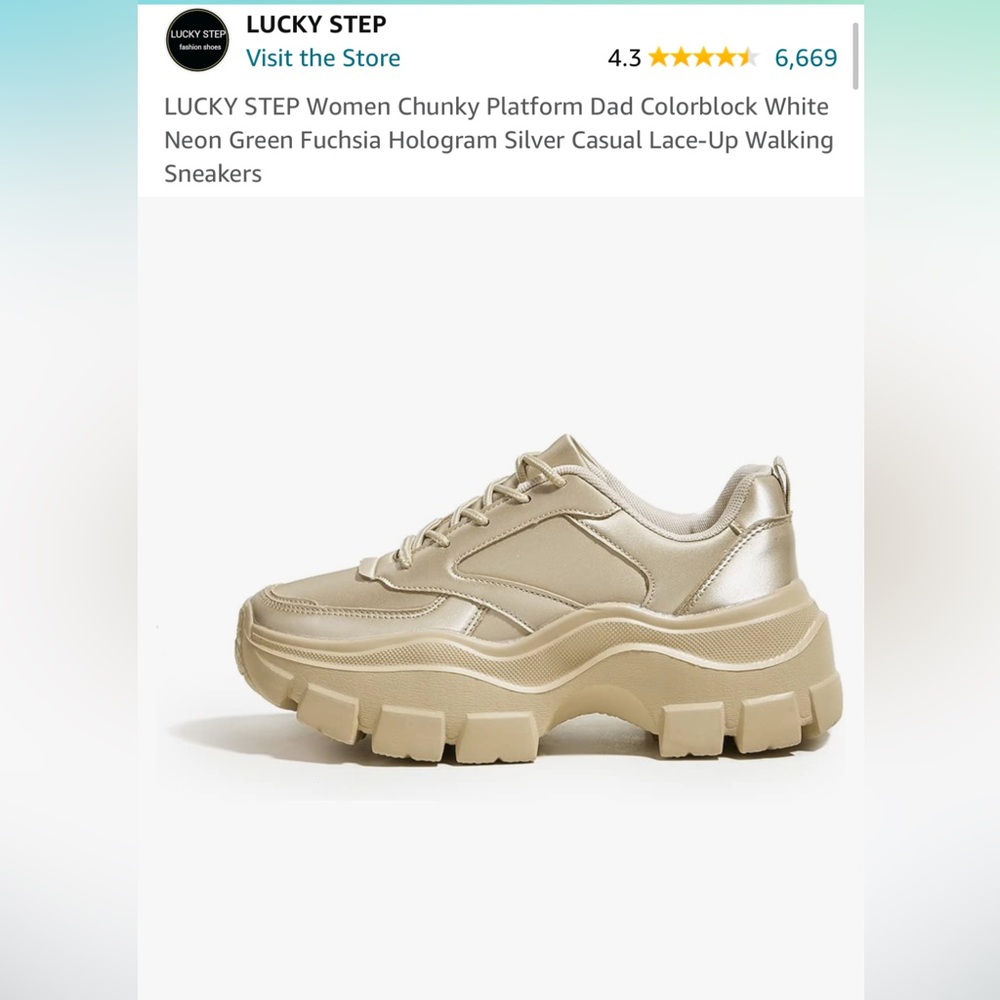 Rose Gold/Gold Sneakers Size 10